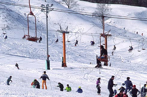 Ski slopes in northern Hiroshima prefecture